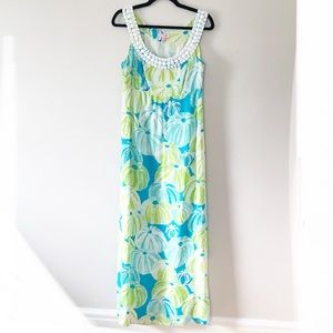 Lilly Pulitzer Silk Lovie Maxi Dress Sear Chin